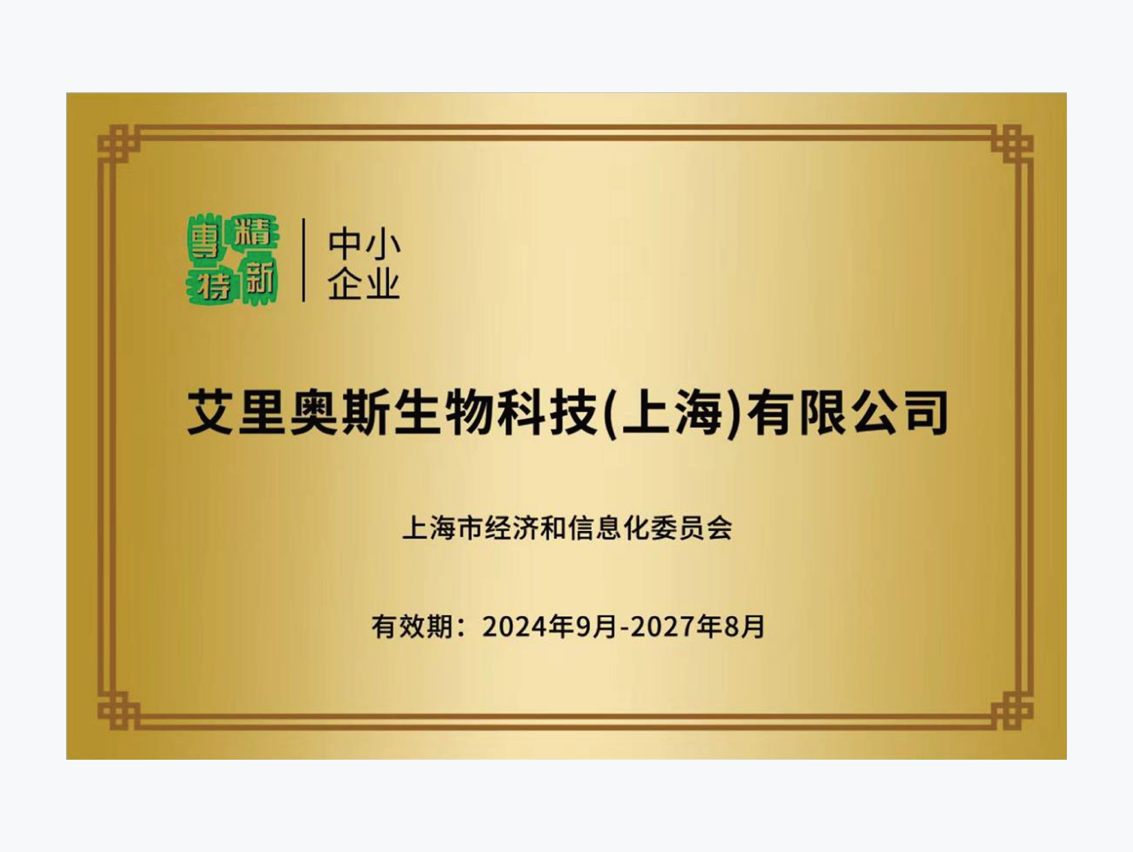 上海市“专精特新中小企业”